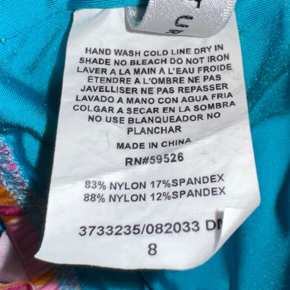 Trina Turk Poppy Floral Ruffled Bandeau Bikini Top Size 8 - Picture 7 of 12